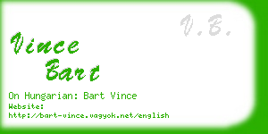 vince bart business card